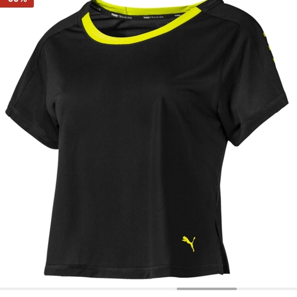 Puma Cropped Short Sleeve Women's Training Tee - Picture 4 of 8